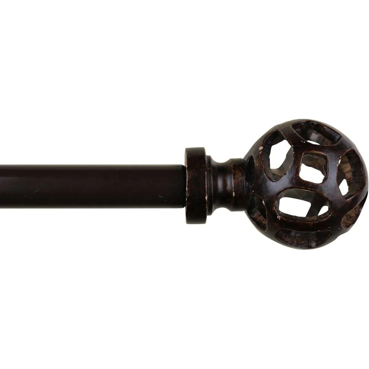 1-inch Diameter Viking Ball Adjustable Single Drapery Curtain Rod