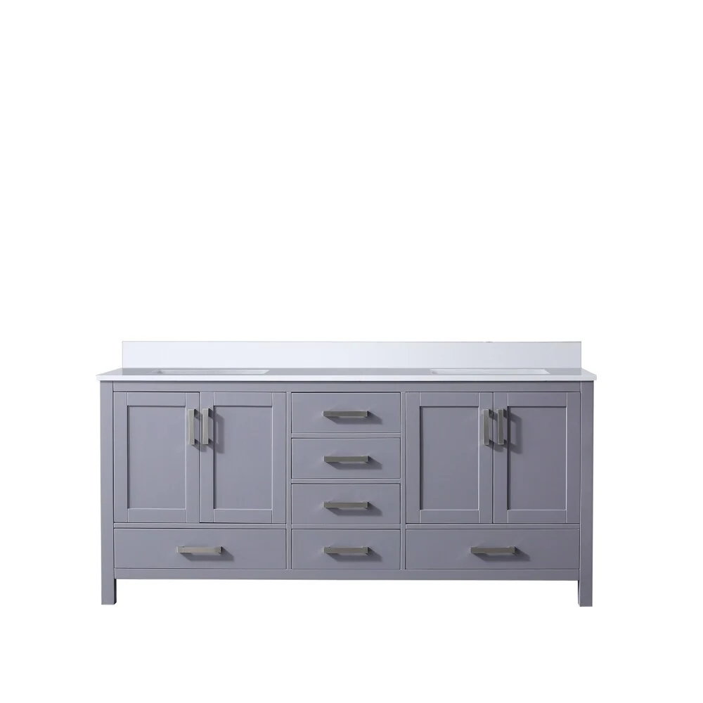 Jacques 72 in. W x 22 in. D White Bath Vanity and Cultured Marble Top