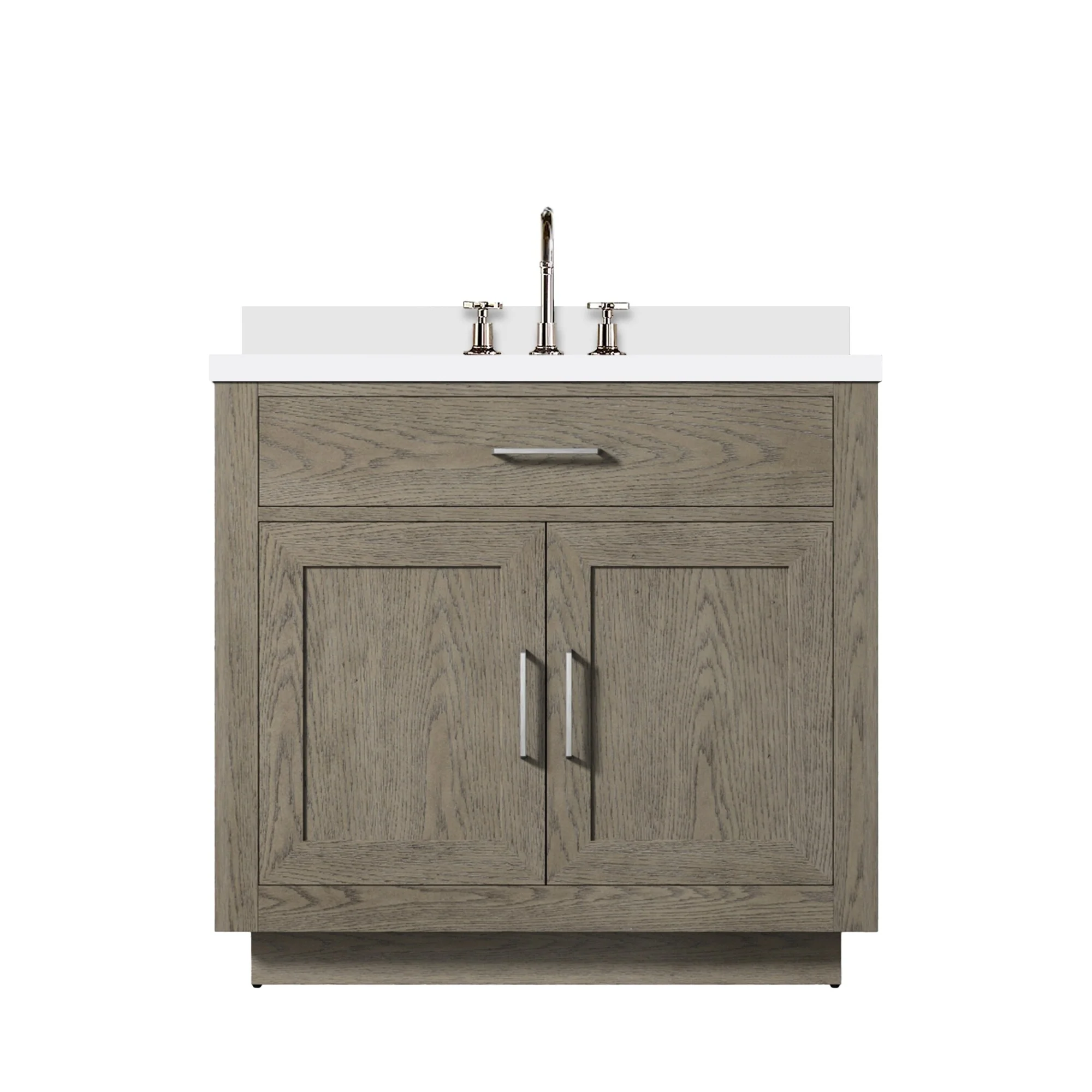 Abbey Bath Vanity with Cultured Marble Top, Sink and Faucet