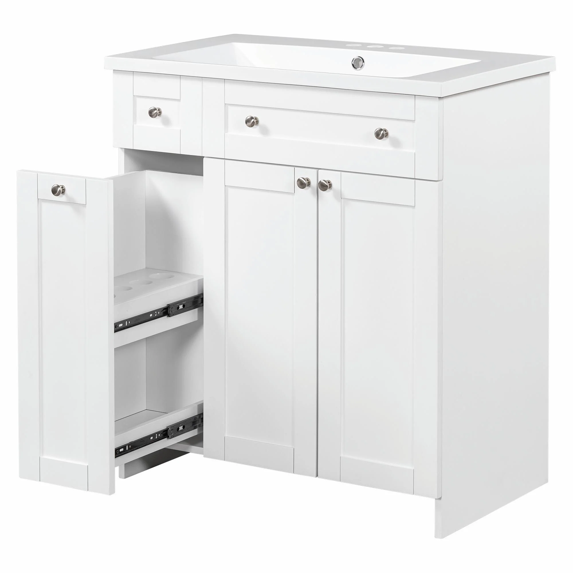 30-Inch Bathroom Vanity with Ceramic Sink Combo
