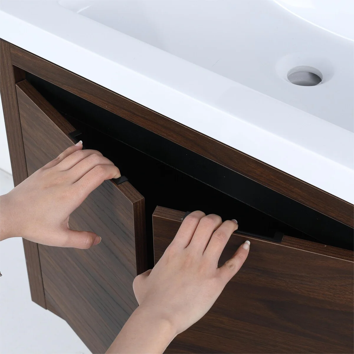 Bathroom Vanity With Sink In 24 Inch, Floating Bathroom Vanity With Soft Close Door