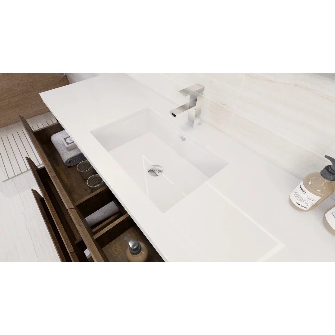 Aron 60'' Freestanding Vanity with Single Reinforced Acrylic Sink
