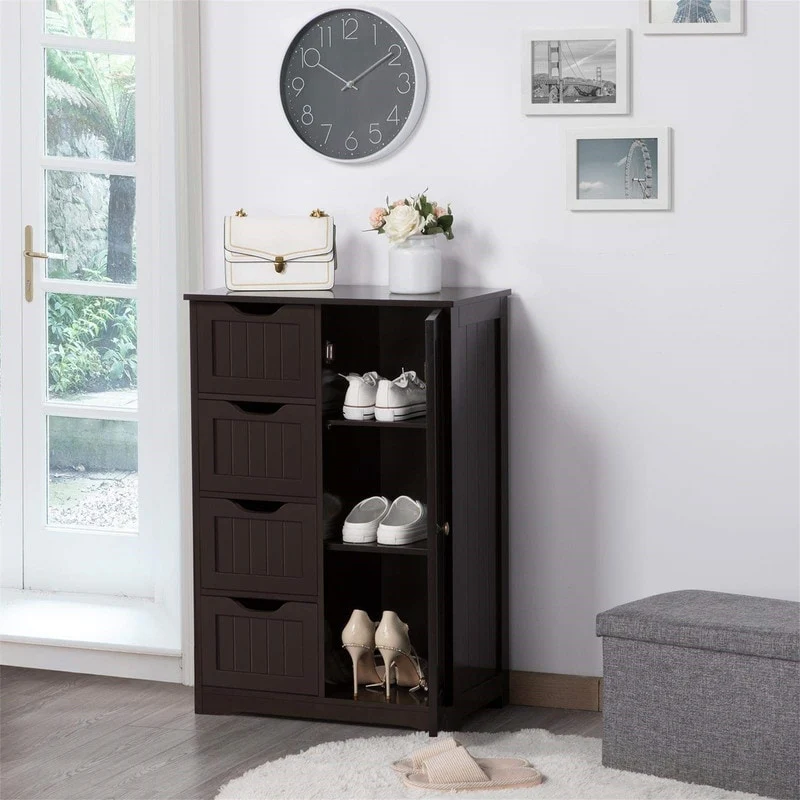 Wooden Bathroom Floor Cabinet - 13