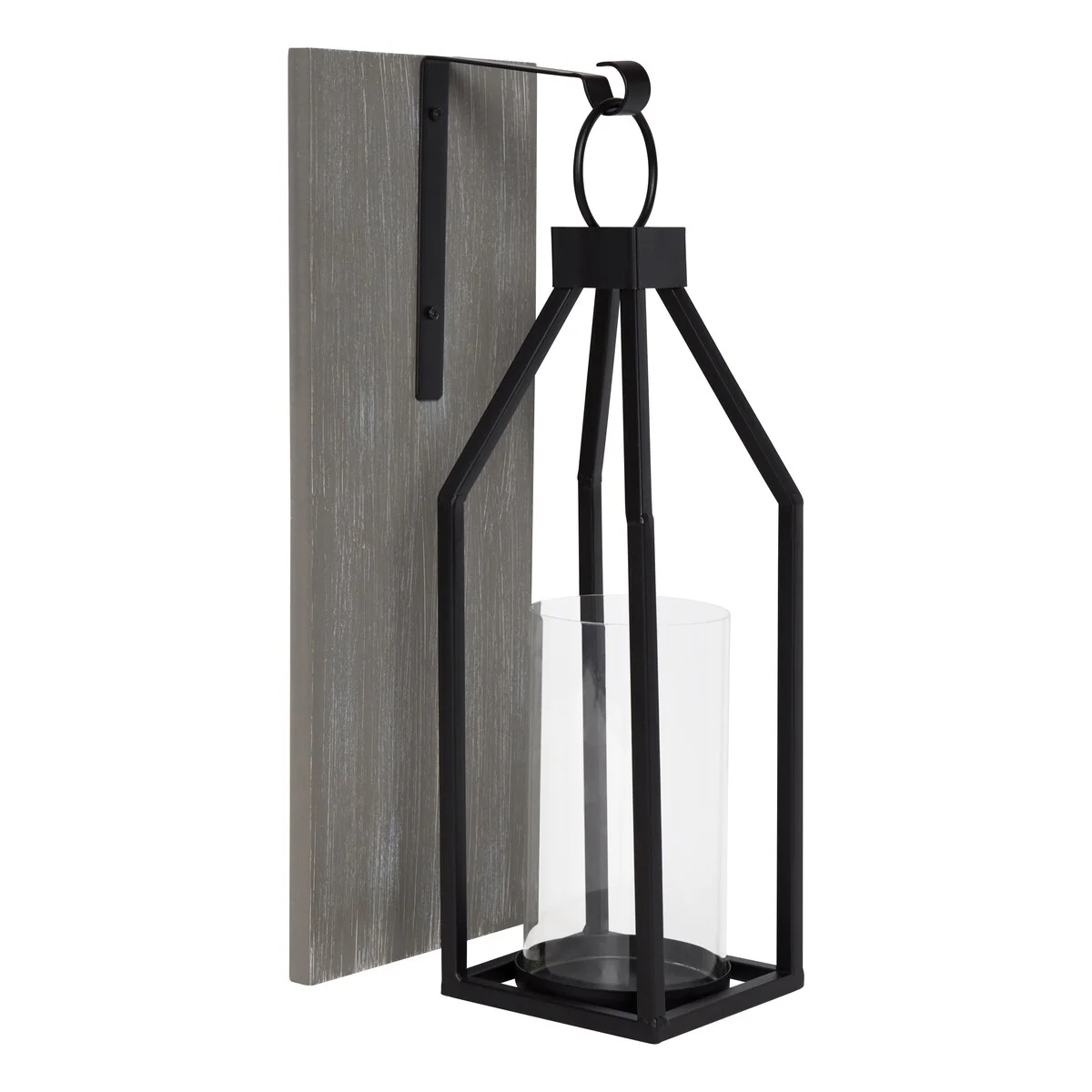 Kate and Laurel Oakly Wood and Metal Wall Sconce Candle Holder - 7x19