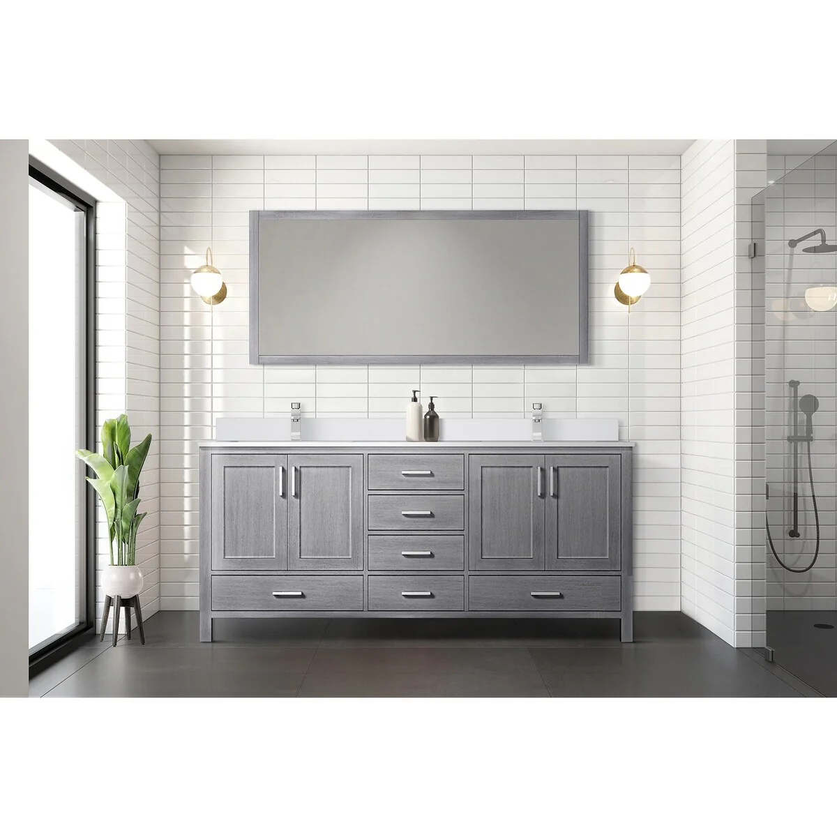 Jacques 72 in. W x 22 in. D White Bath Vanity and Cultured Marble Top
