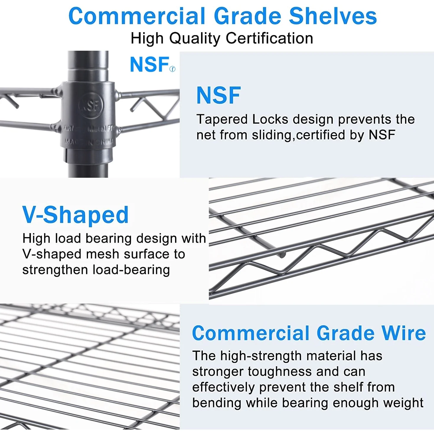 5-Tier Wire Shelving Unit