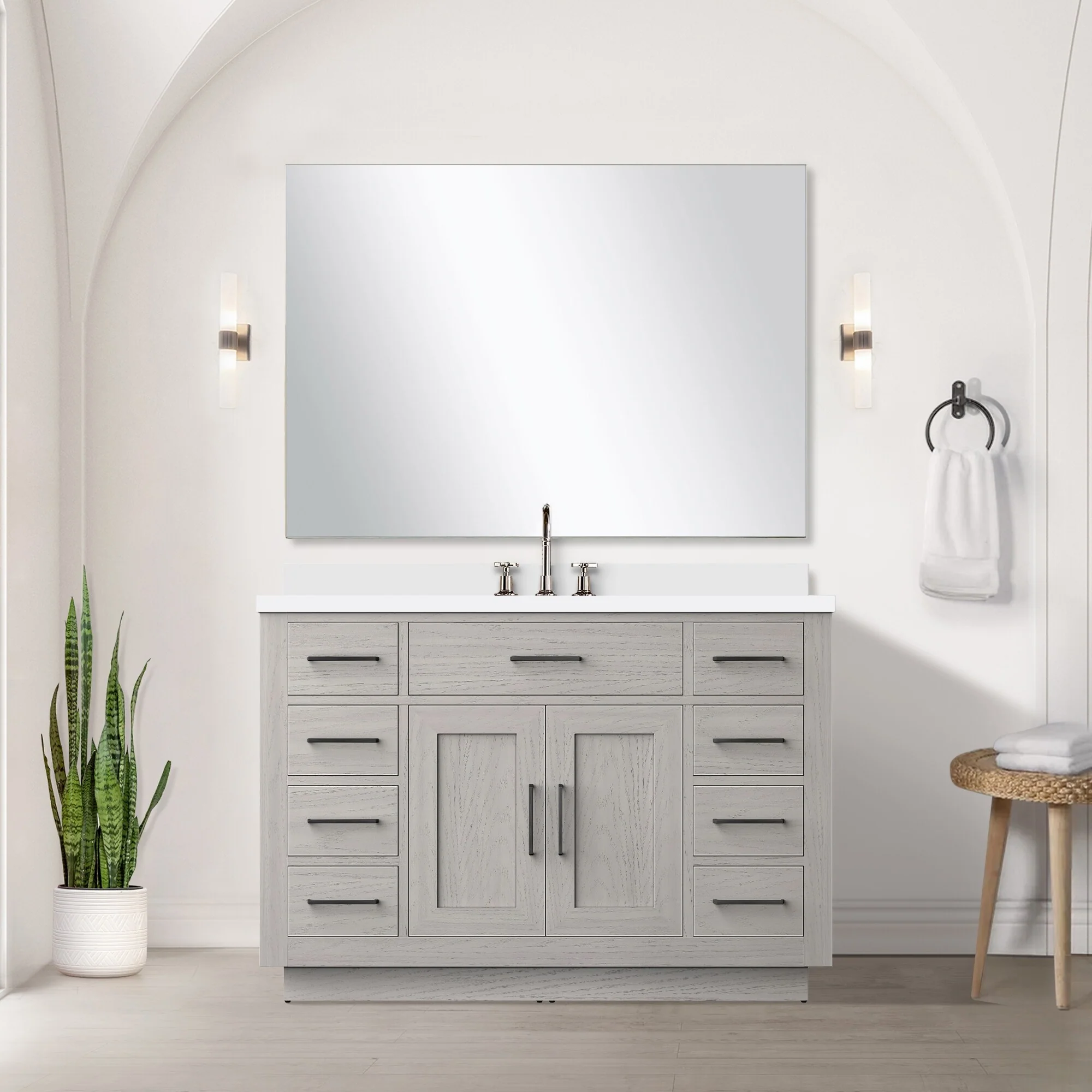 Abbey Bath Vanity with Cultured Marble Top and Sink