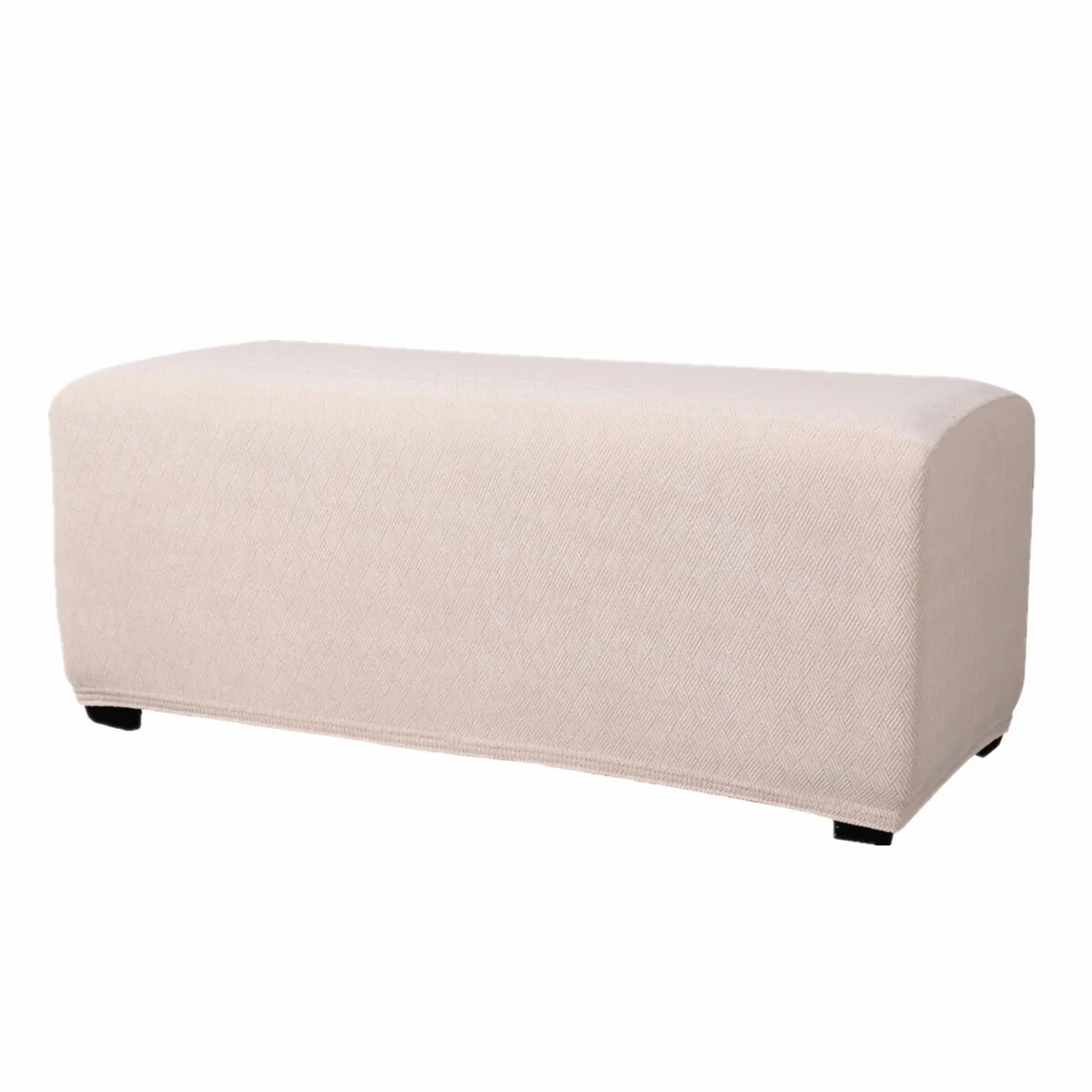 Enova Home Ultra Soft Stretch Fabric Oversize Ottoman Slipcovers Removable Anti-Dirty Fitted Furniture Protector For Living Room