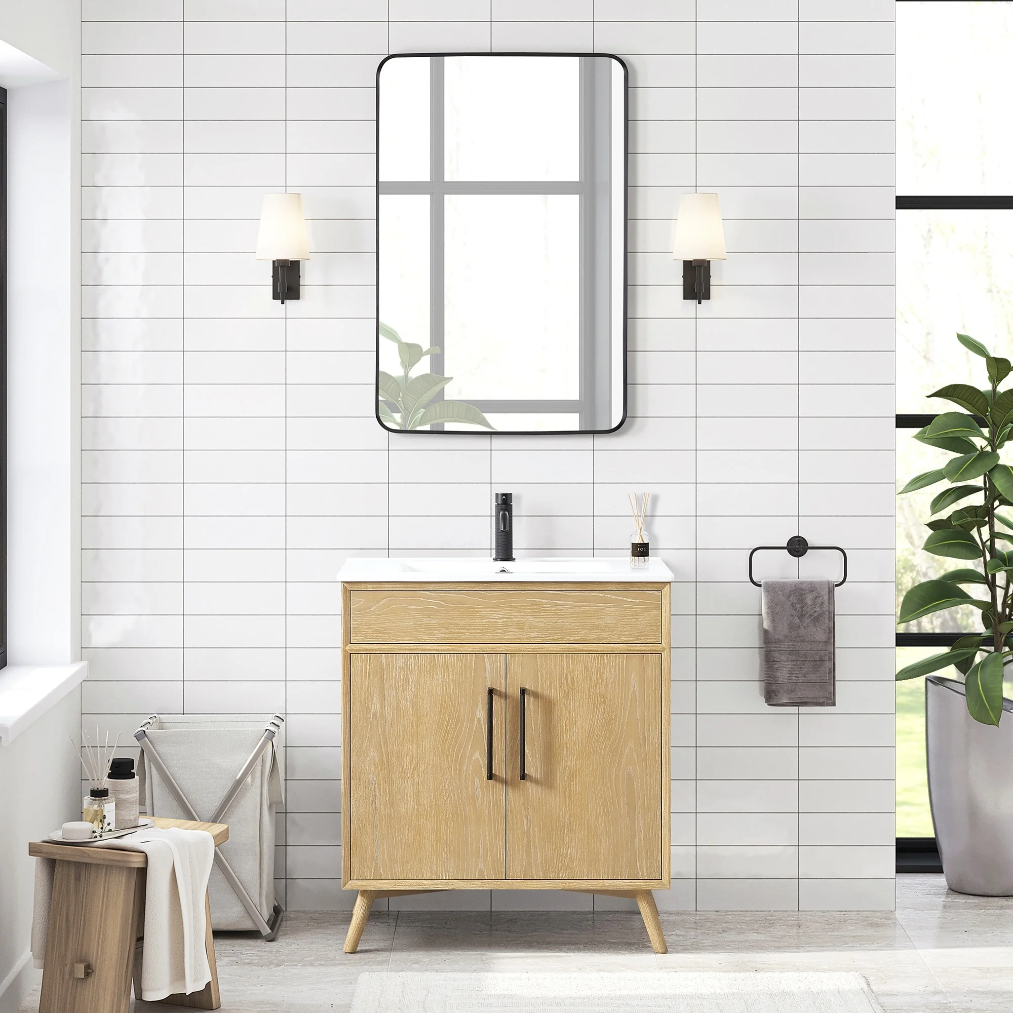 Delhi Bath Vanity with White Ceramic Basin Top without Mirror