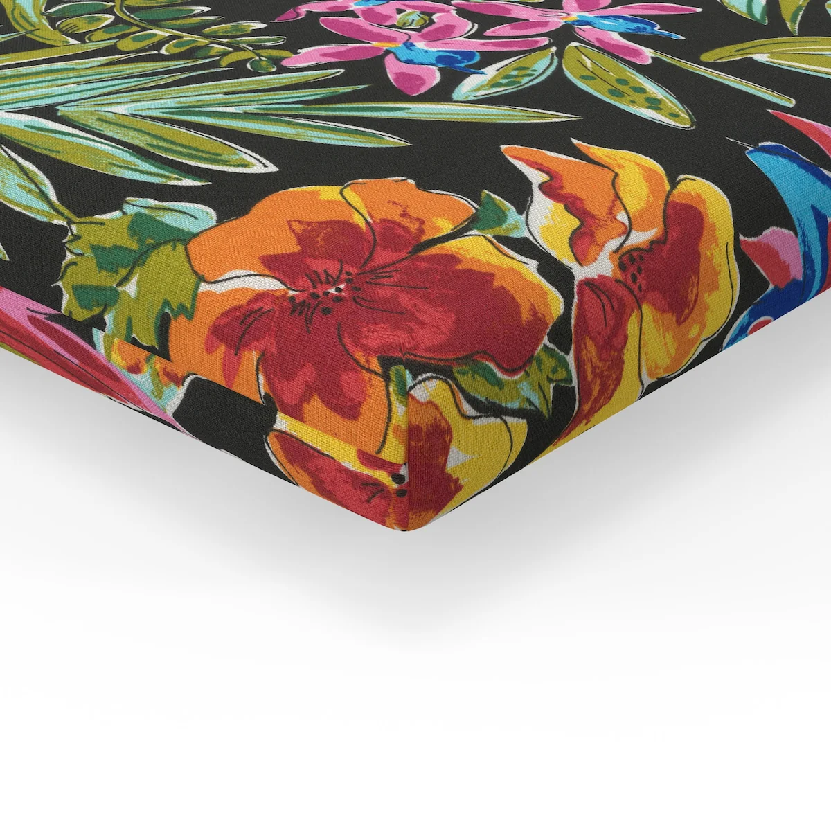 Pillow Perfect Outdoor/Indoor 100% T-Spun Polyester Seat Cushion, Weather Resistant, Fade Resistant