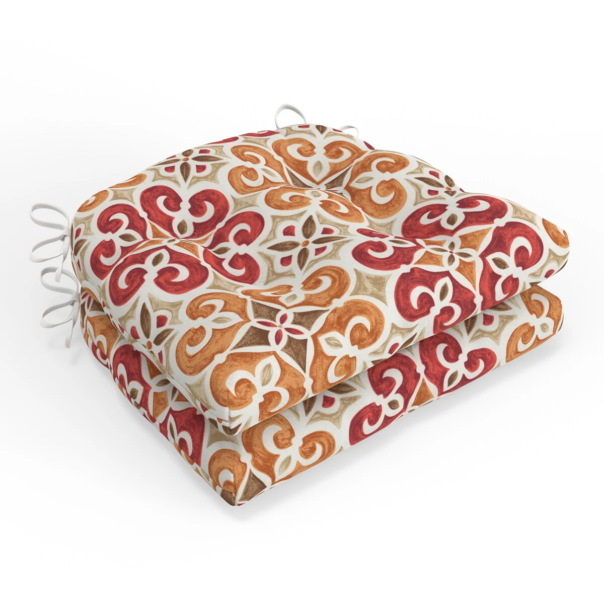 Pillow Perfect Outdoor/Indoor 100% Polyester Chair Pad , Weather Resistant, Fade Resistant