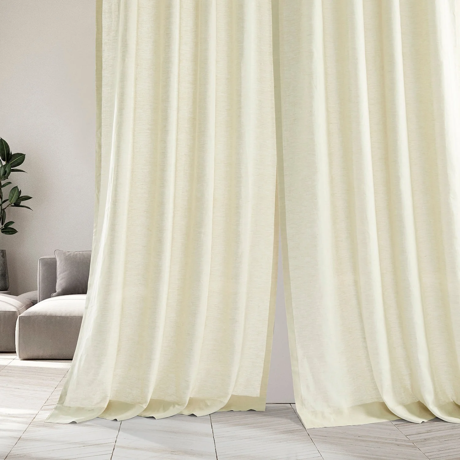 Exclusive Fabrics Signature French Linen Sheer Curtain (1 Panel)