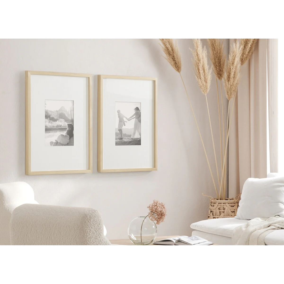 DesignOvation Gallery Wood Wall Picture Frame, Set of 2