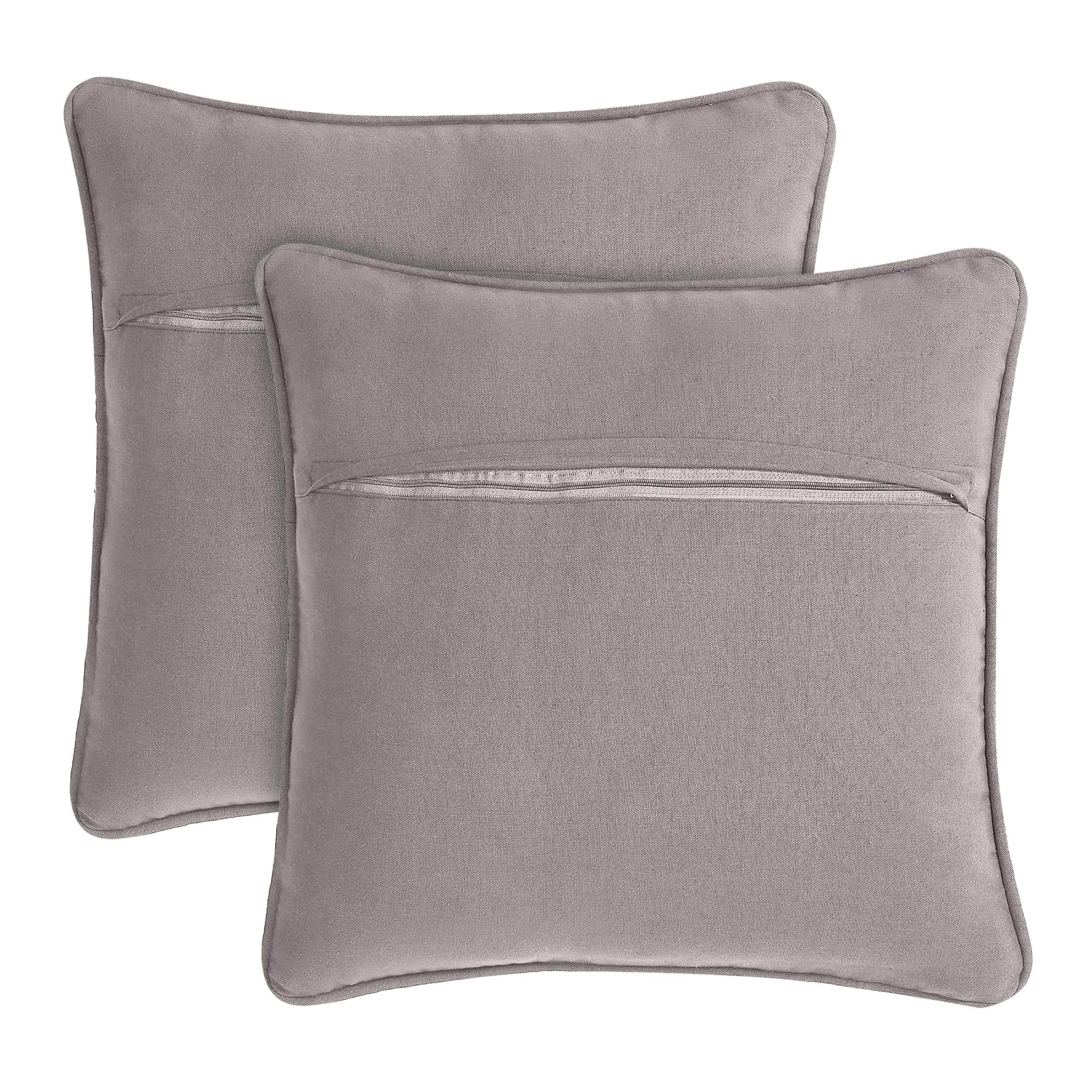 Boho Living Jada Braided Cotton/Jute Throw Pillow Covers