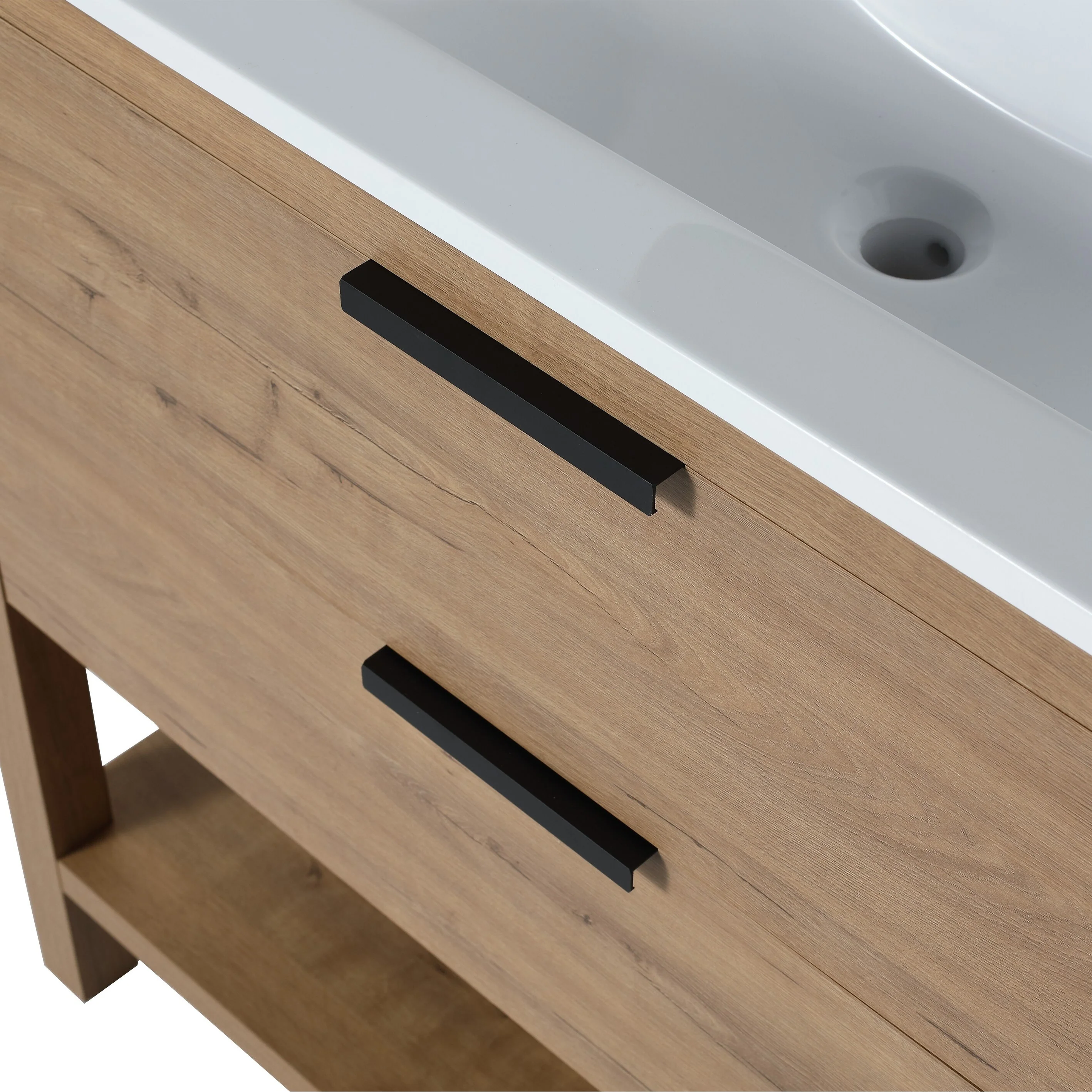 BNK 30/36 Inch Bathroom Vanity With Single Sink,Modern Bathroom Vanities With Soft Close Drawer And Shelf