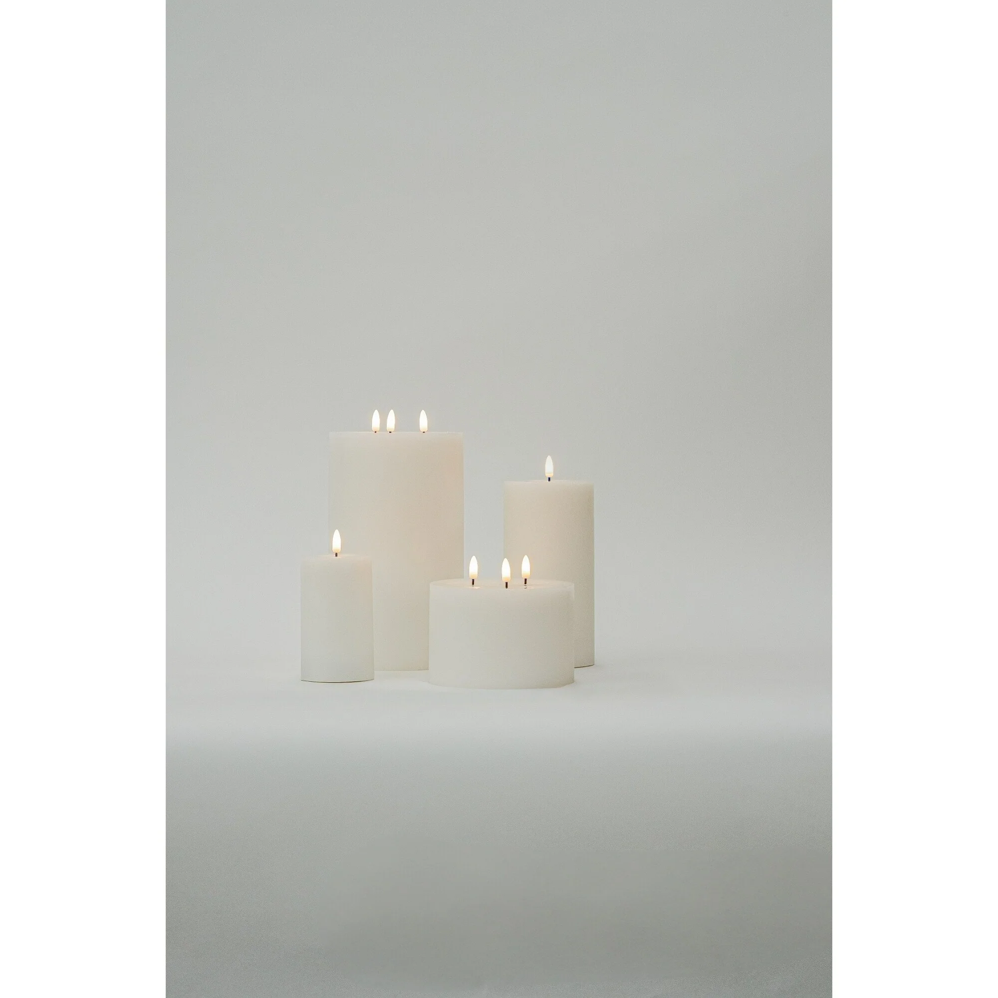 Large LED Lighted Melted Flameless Candle - 15.75