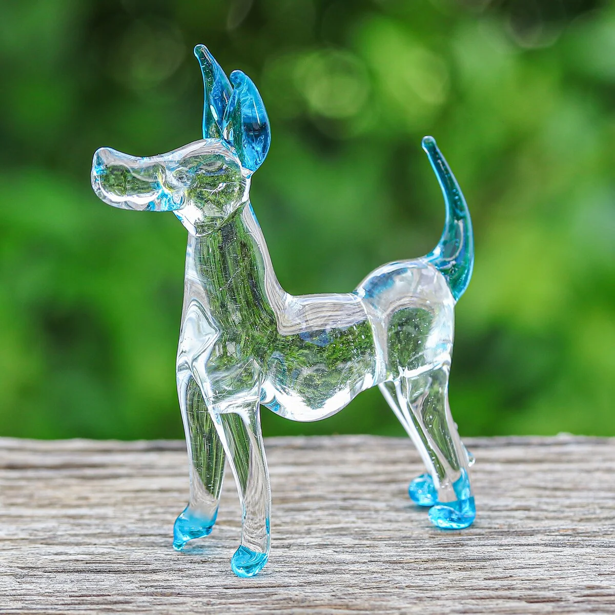 Novica Handmade Peace Ridgeback Handblown Glass Figurine