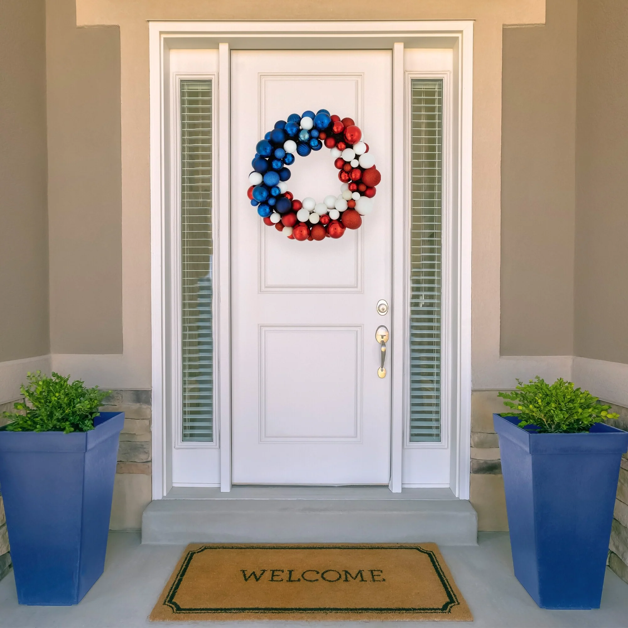 3-Finish Patriotic Ornament Wreath - 22
