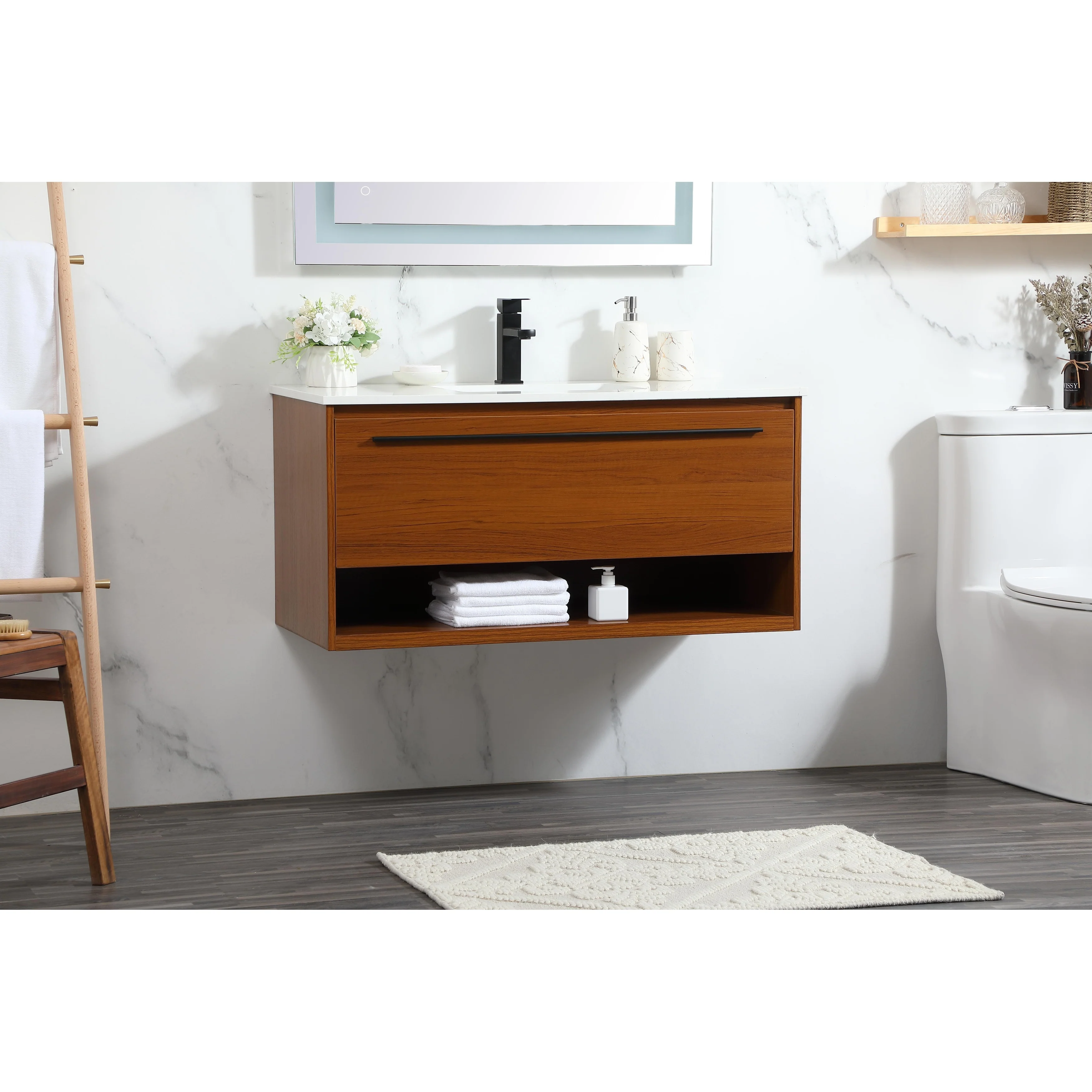 Brush 36 - 48 Inch Single Bathroom Vanity