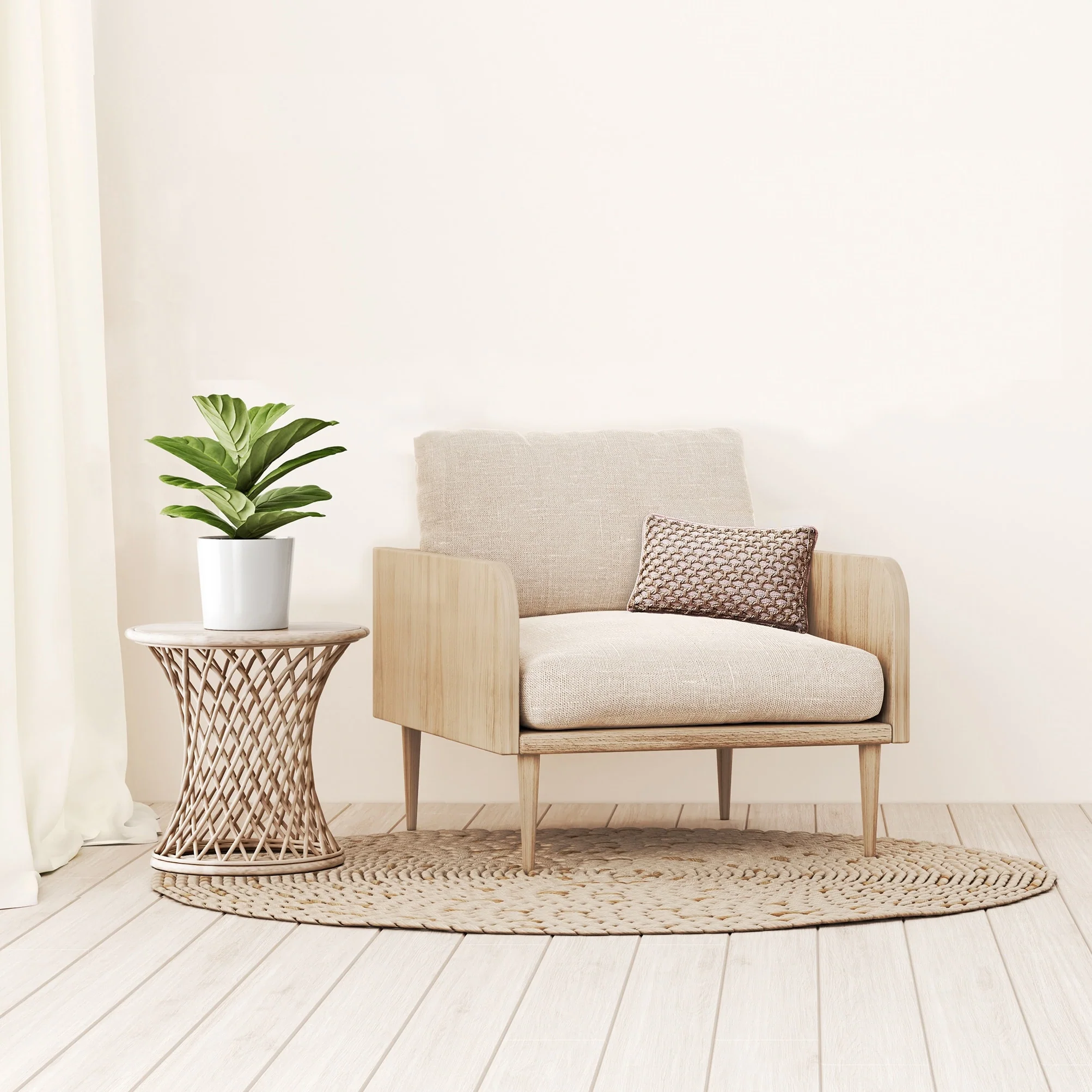 Boho Living Jada Braided Cotton/Jute Throw Pillows