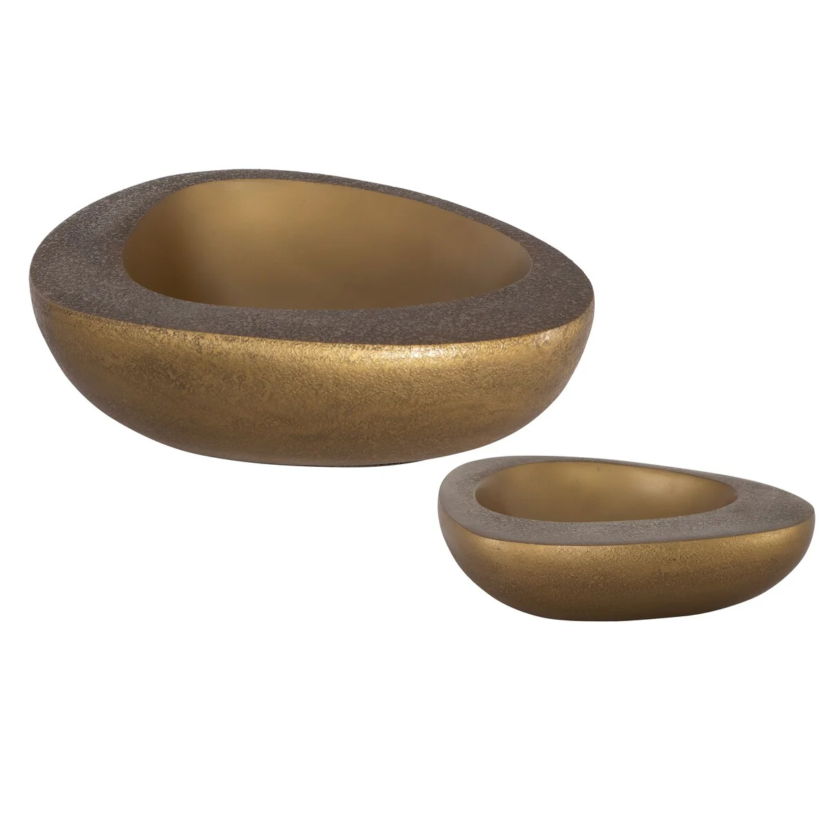Uttermost Ovate Brass Bowls, Set Of 2 - 15