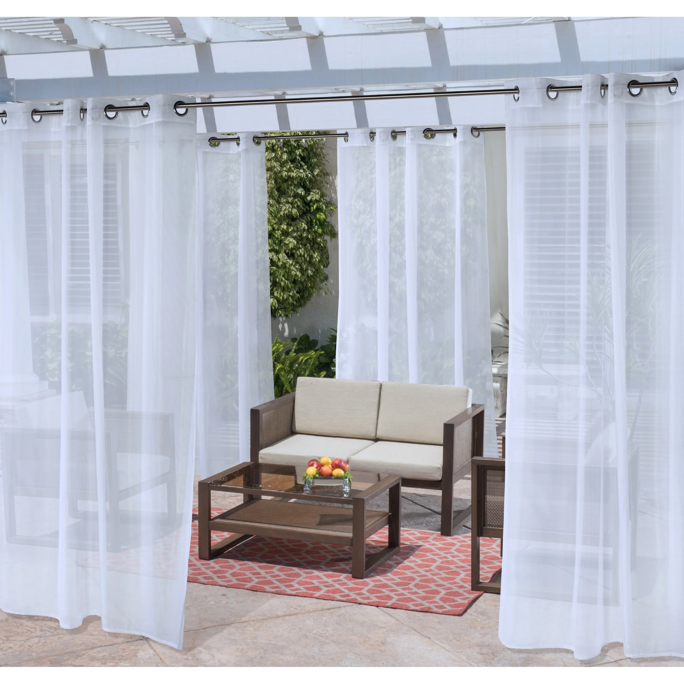 No Se'em Indoor/Outdoor Grommet Curtain Panel