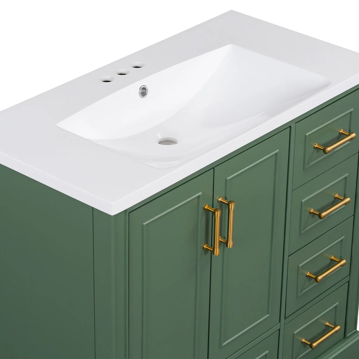 Bathroom Cabinet with Two Doors and Four Drawers