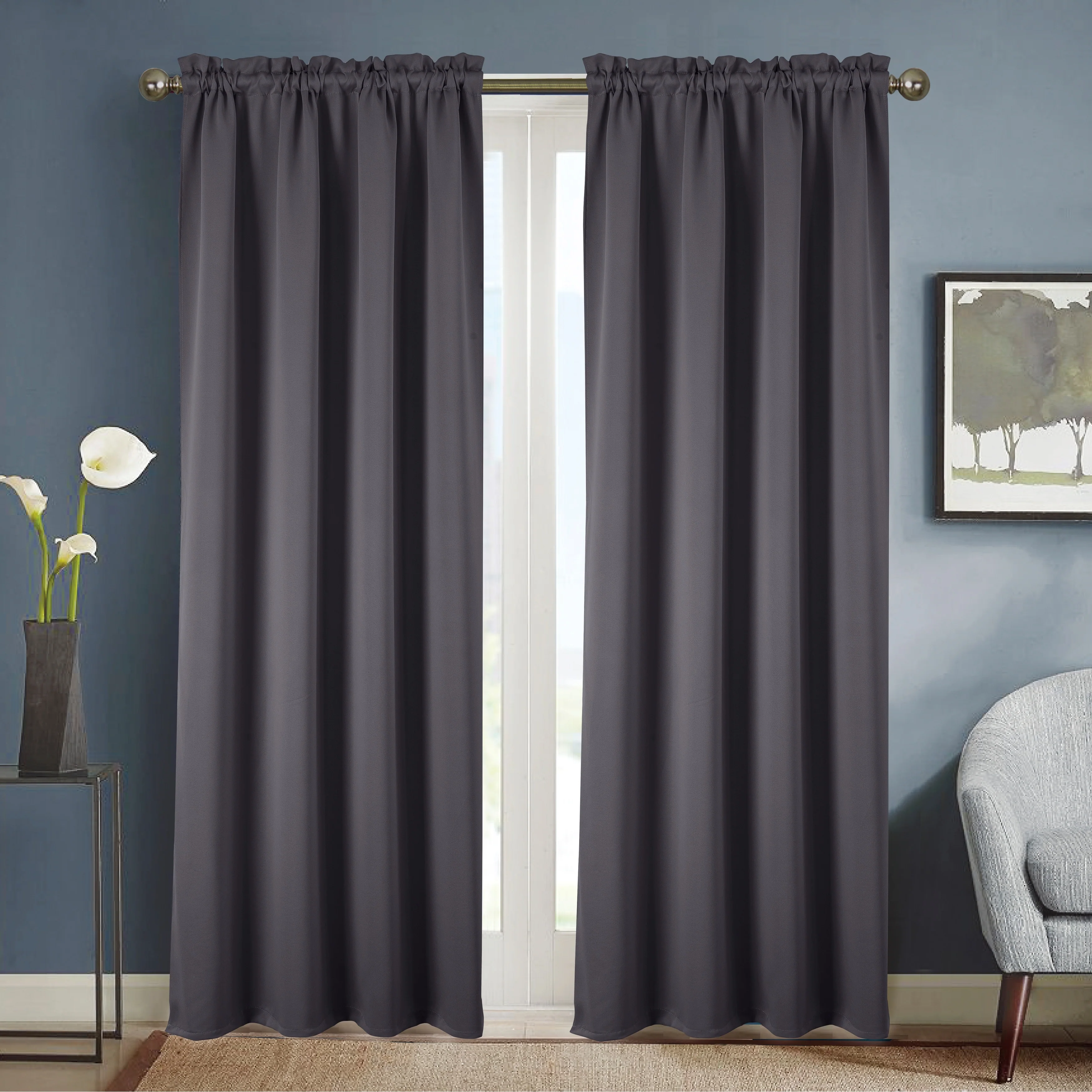 Twilight Room Darkening Rod Pocket Window Curtain 84