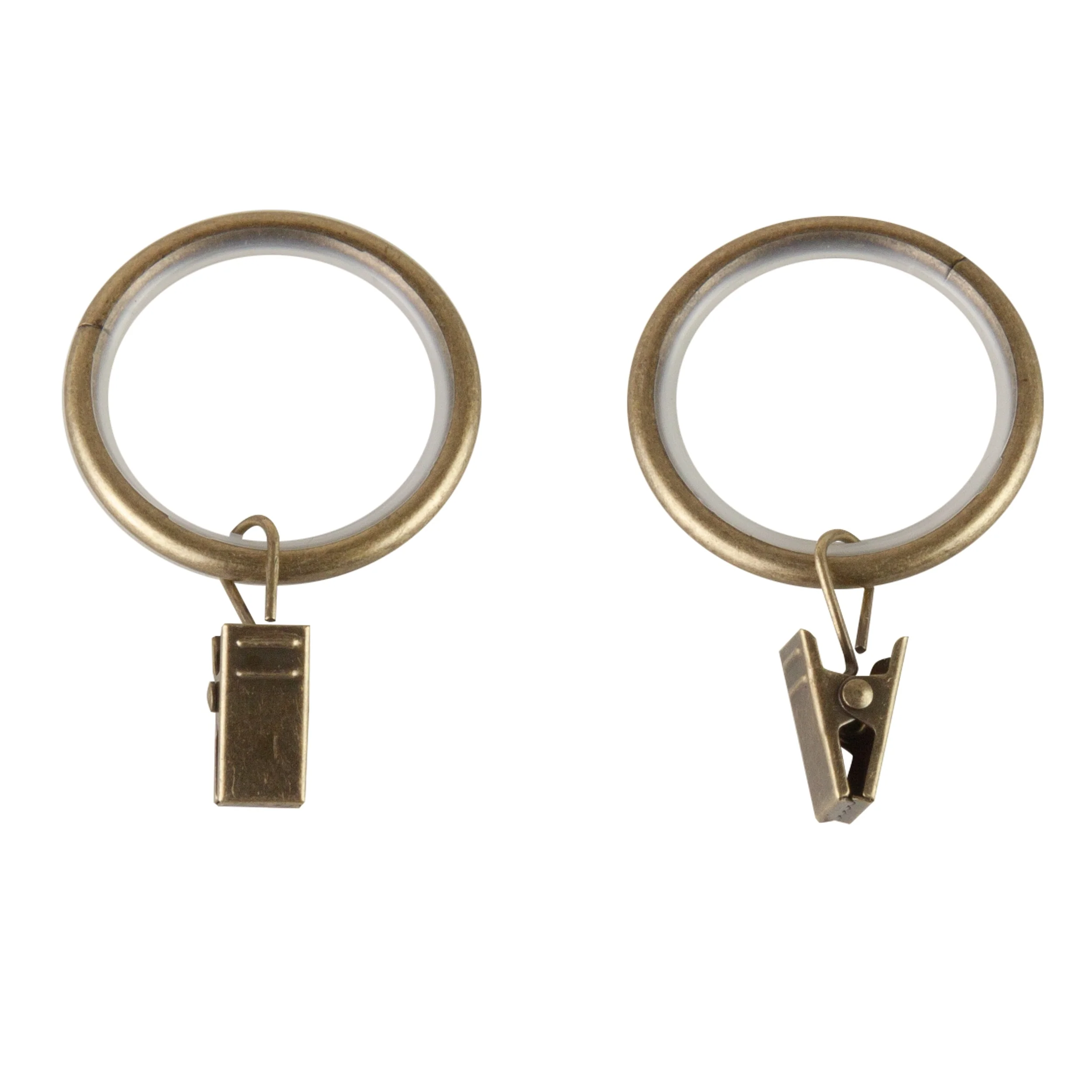 InStyleDesign 1-1/4 inch Noise-Canceling Curtain Rings w/Clip (Set of 10)