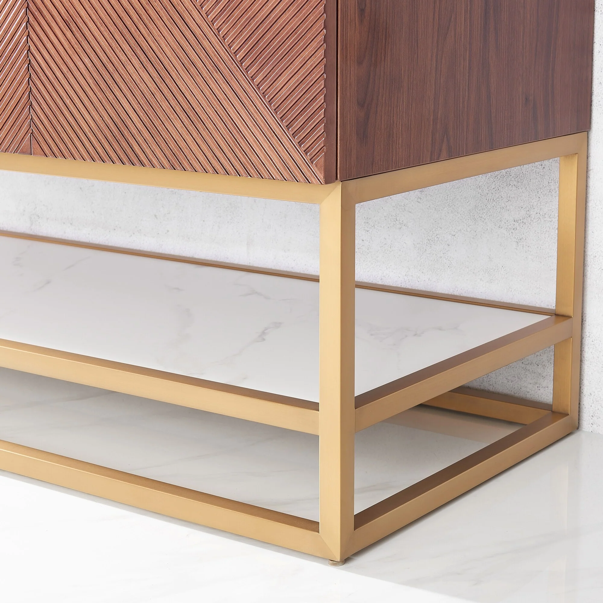 Mahon Double Bath Vanity with Composite Stone Top without Mirror