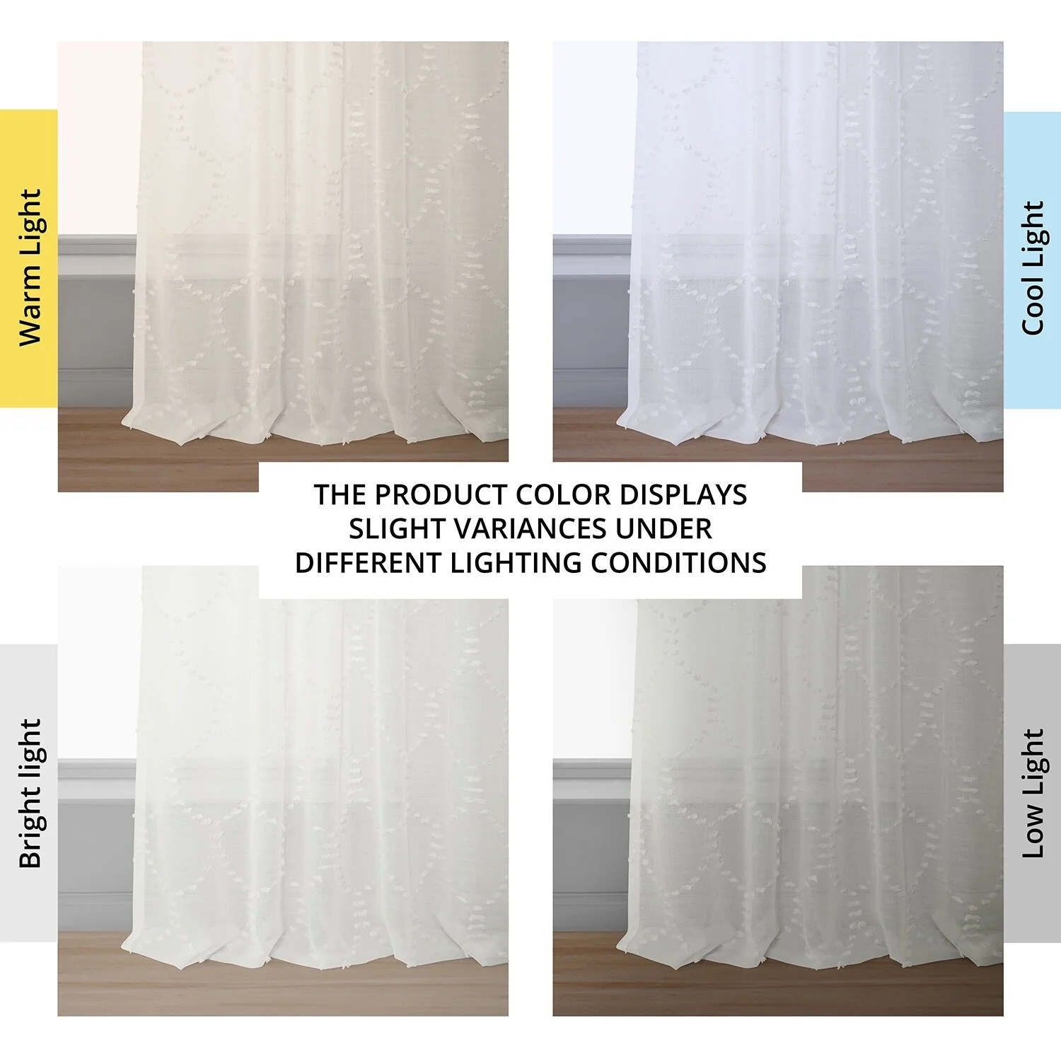 Exclusive Fabrics Marseille Shell Patterned Linen Sheer Curtain (1 Panel)
