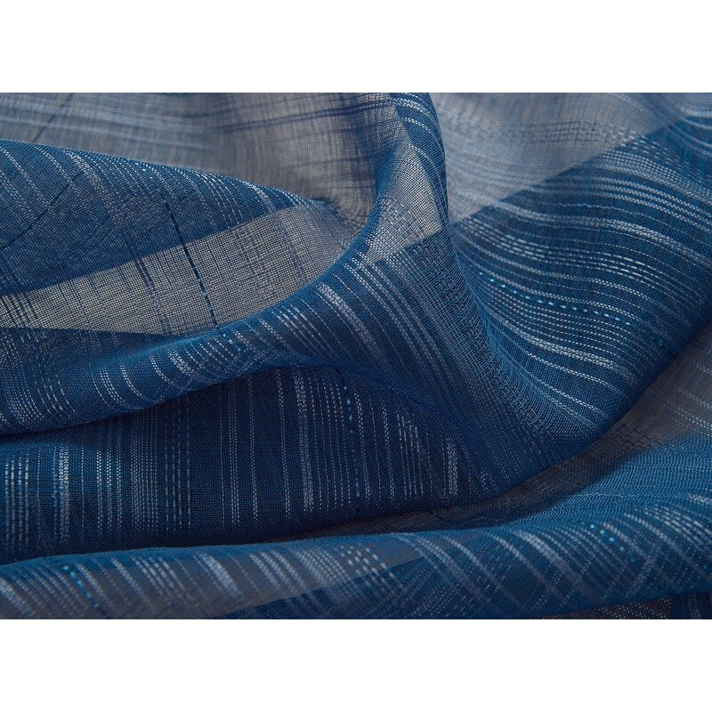 Erica Striped Doily Single Grommet Curtain Panel - (1x) 54 x 90 in. - (1x) 54 x 90 in.