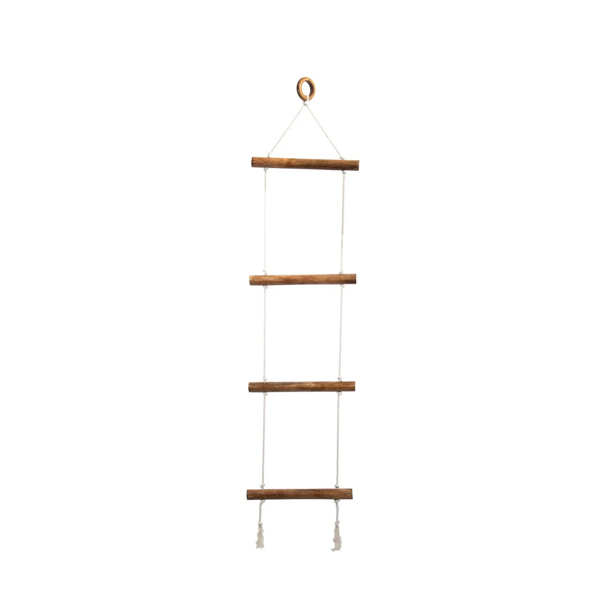 Foreside Home & Garden Macrame Hanging Blanket Ladder