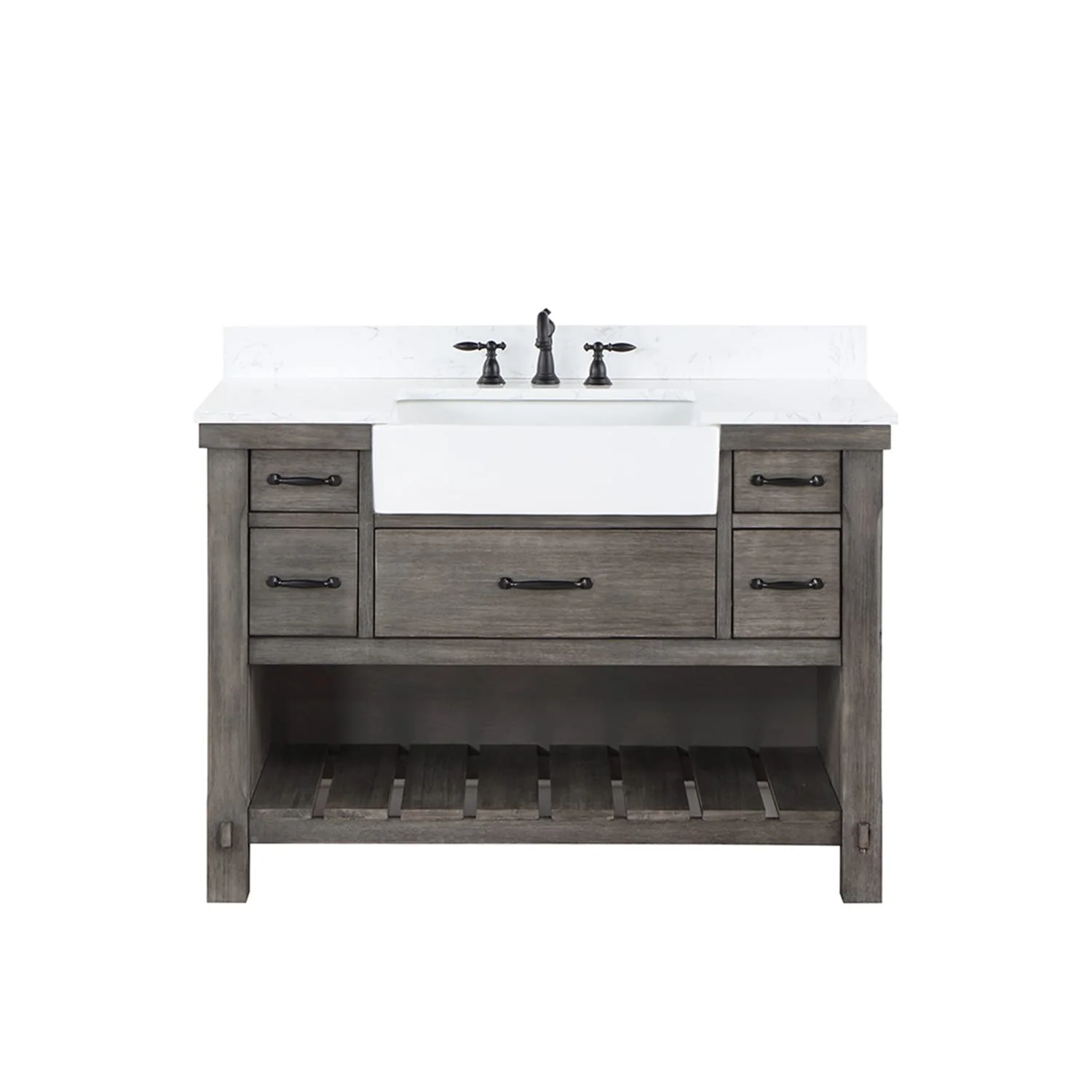 Villareal Bath Vanity with Composite Stone Top without Mirror
