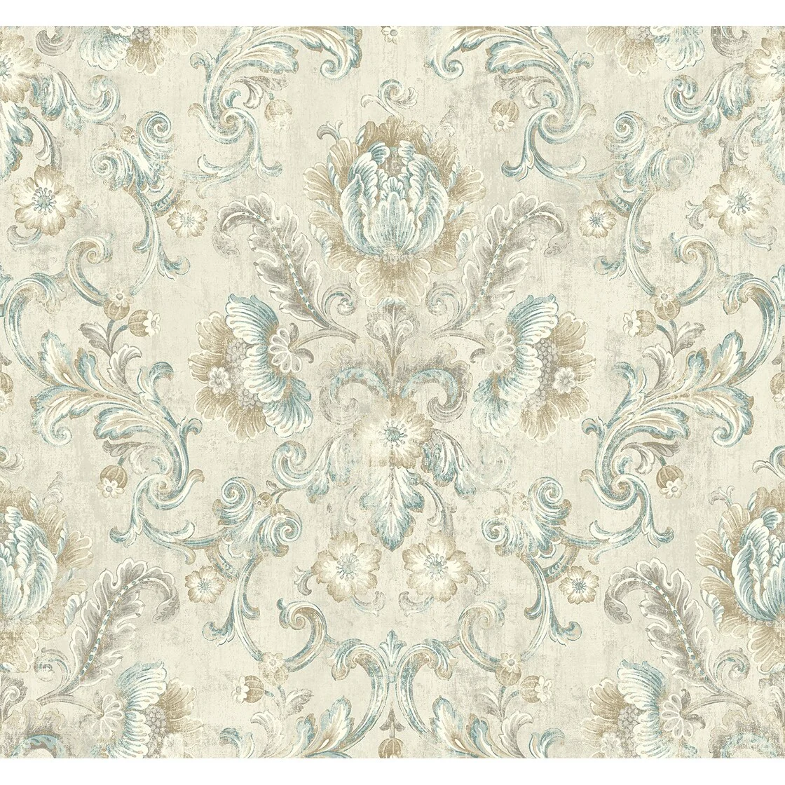 Seabrook Designs Norris Floral Cameo Unpasted Wallpaper