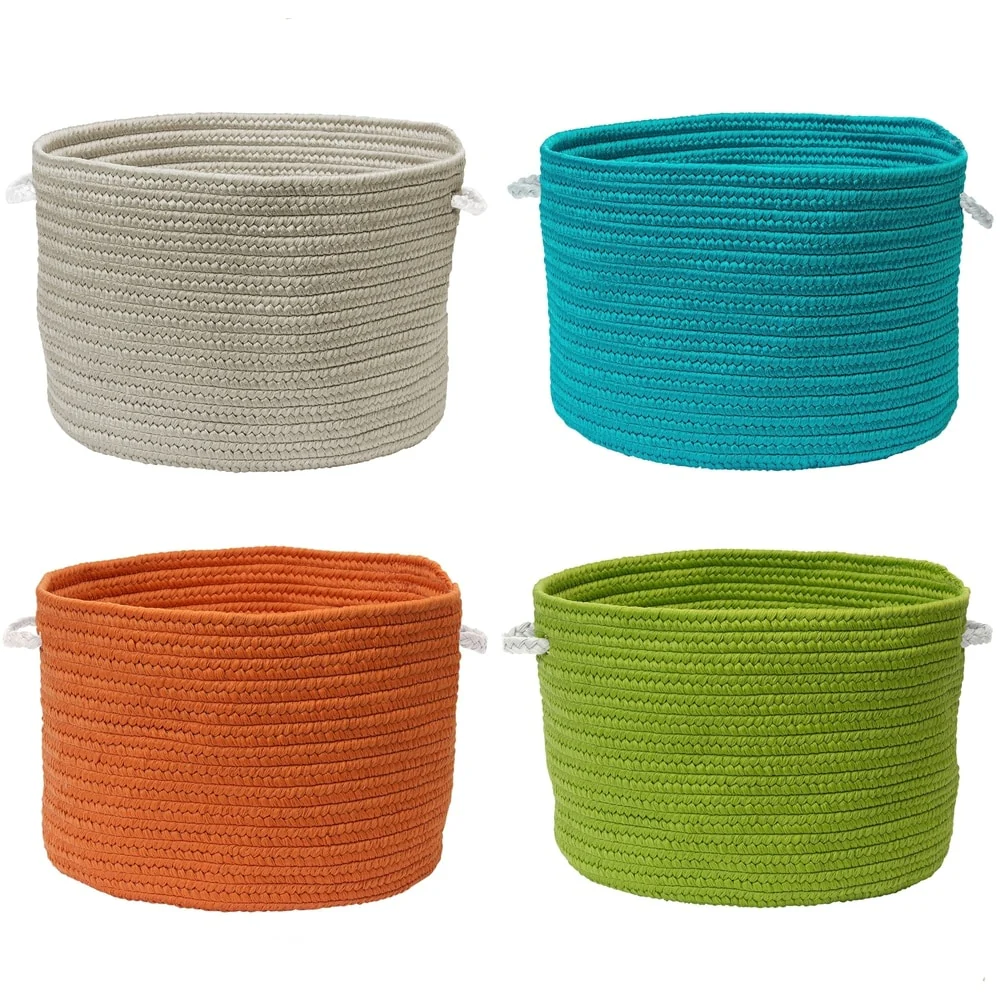 Kanter Simple-Solids Large Accent Handles Storage Basket