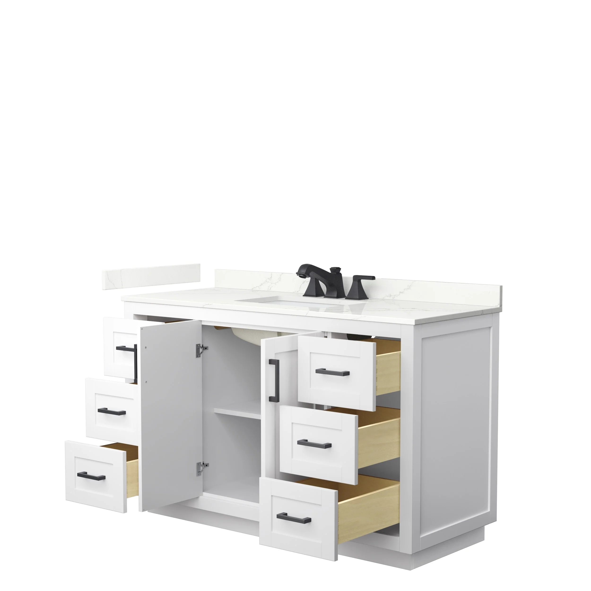 Miranda 54-inch Single Vanity, Quartz Top