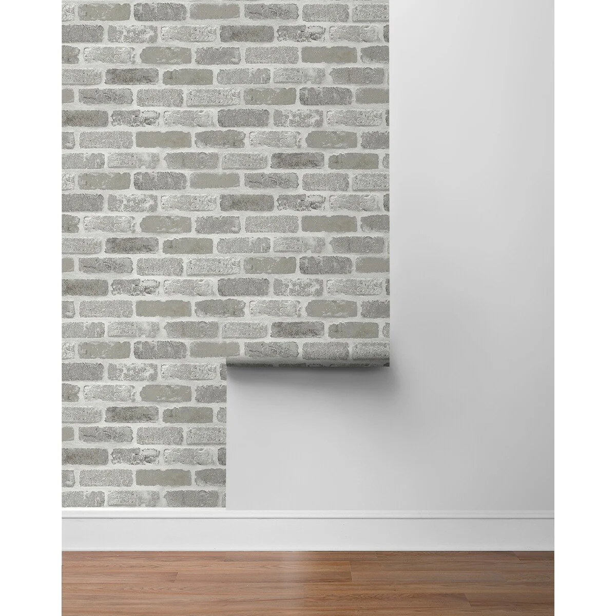 NextWall Washed Brick Peel and Stick Removable Wallpaper