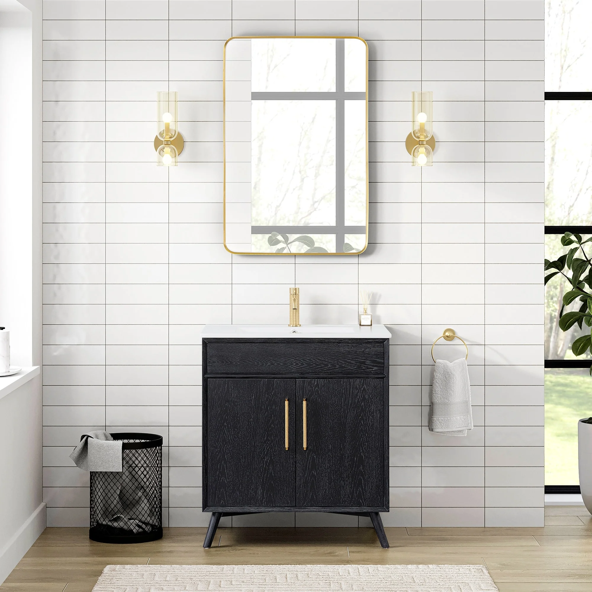 Delhi Bath Vanity with White Ceramic Basin Top without Mirror