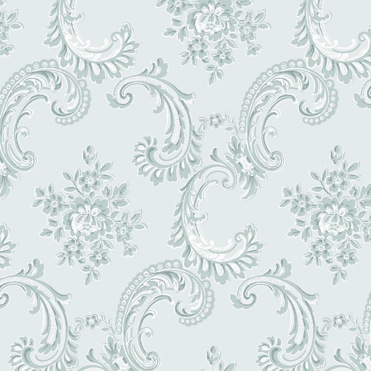 Shabby Chic by Rachel Ashwell Boudoir Beauty Blue Wallpaper