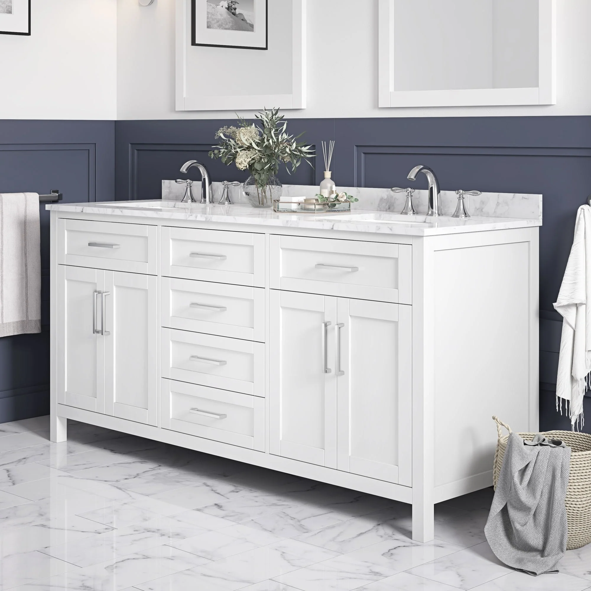 OVE Decors Tahoe 72 White Vanity