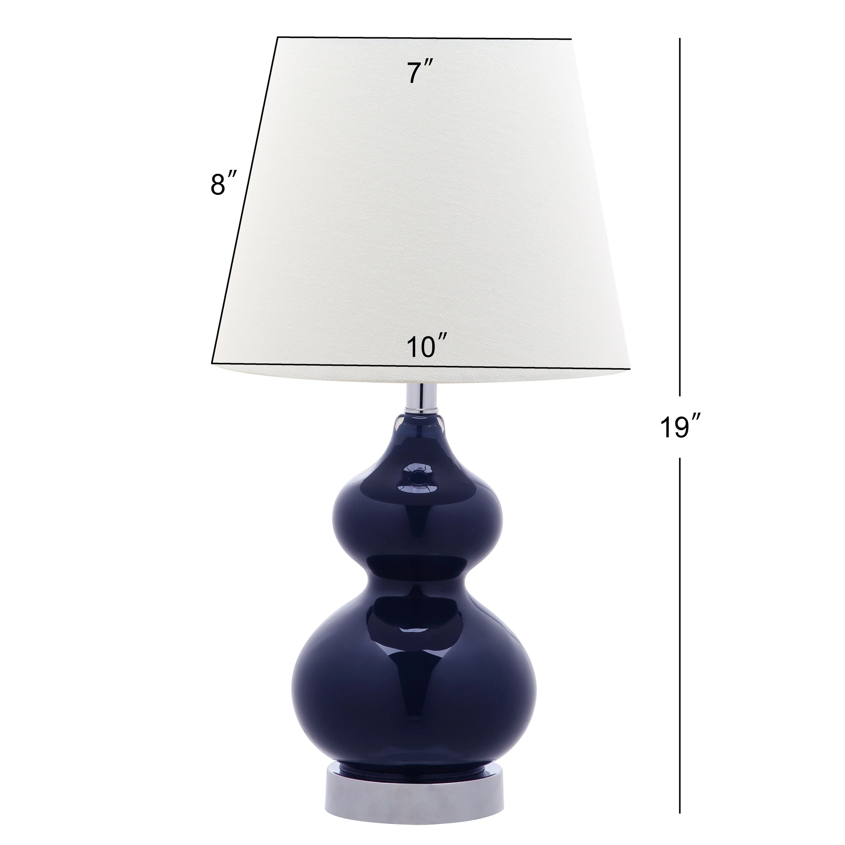 SAFAVIEH Kids Lighting Johnna 18.75-inch Navy Double Mini Table Lamp - 10