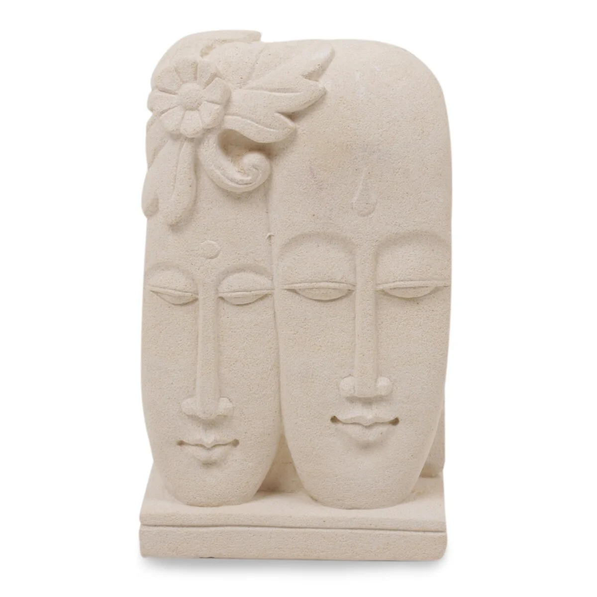 Novica Handmade Love Together Sandstone Sculpture