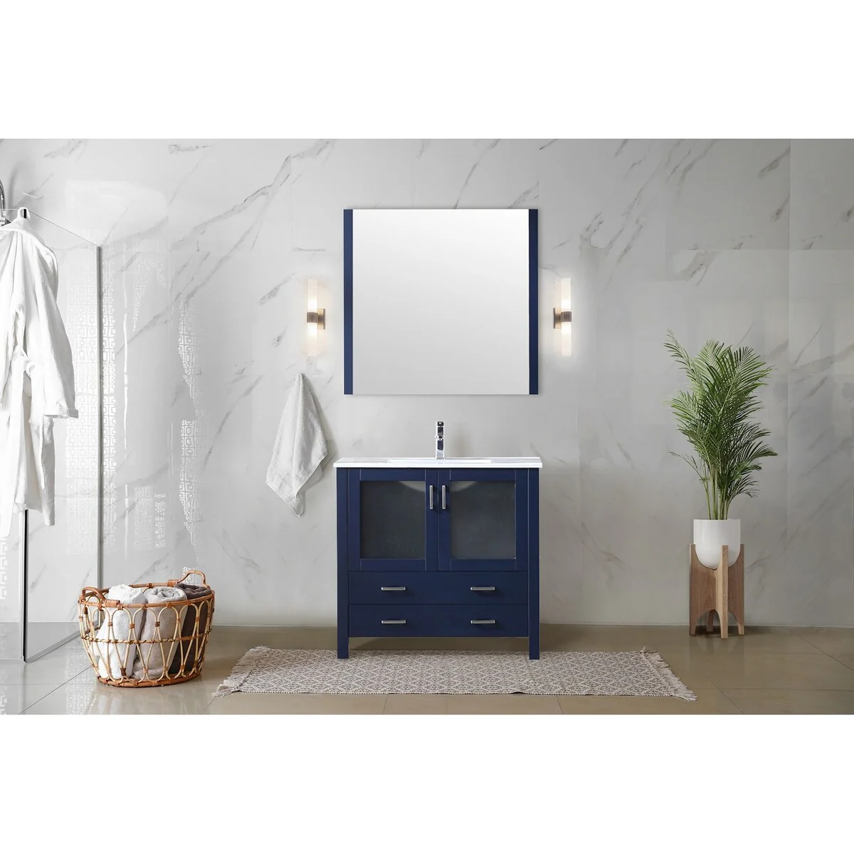 Lexora Volez 36 inch single Bathroom Vanity Complete Set With Faucet
