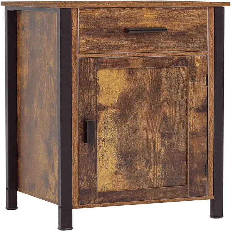 Narrow Floor Storage Cabinet with 1 Door and 1 Drawer - 11.8