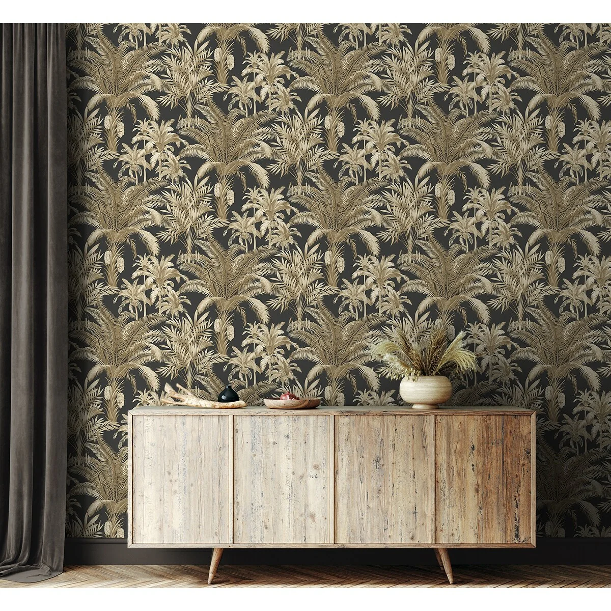 Seabrook Designs Tropical Palm Beach Prepasted Wallpaper - 20.5 in. W x 33 ft. L