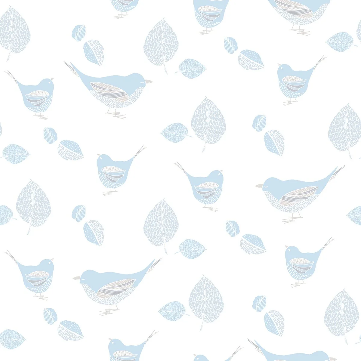 Galerie Wallcoverings Just 4 Kids 2 Birds and Leaves Non-woven Matte Wallpaper Roll