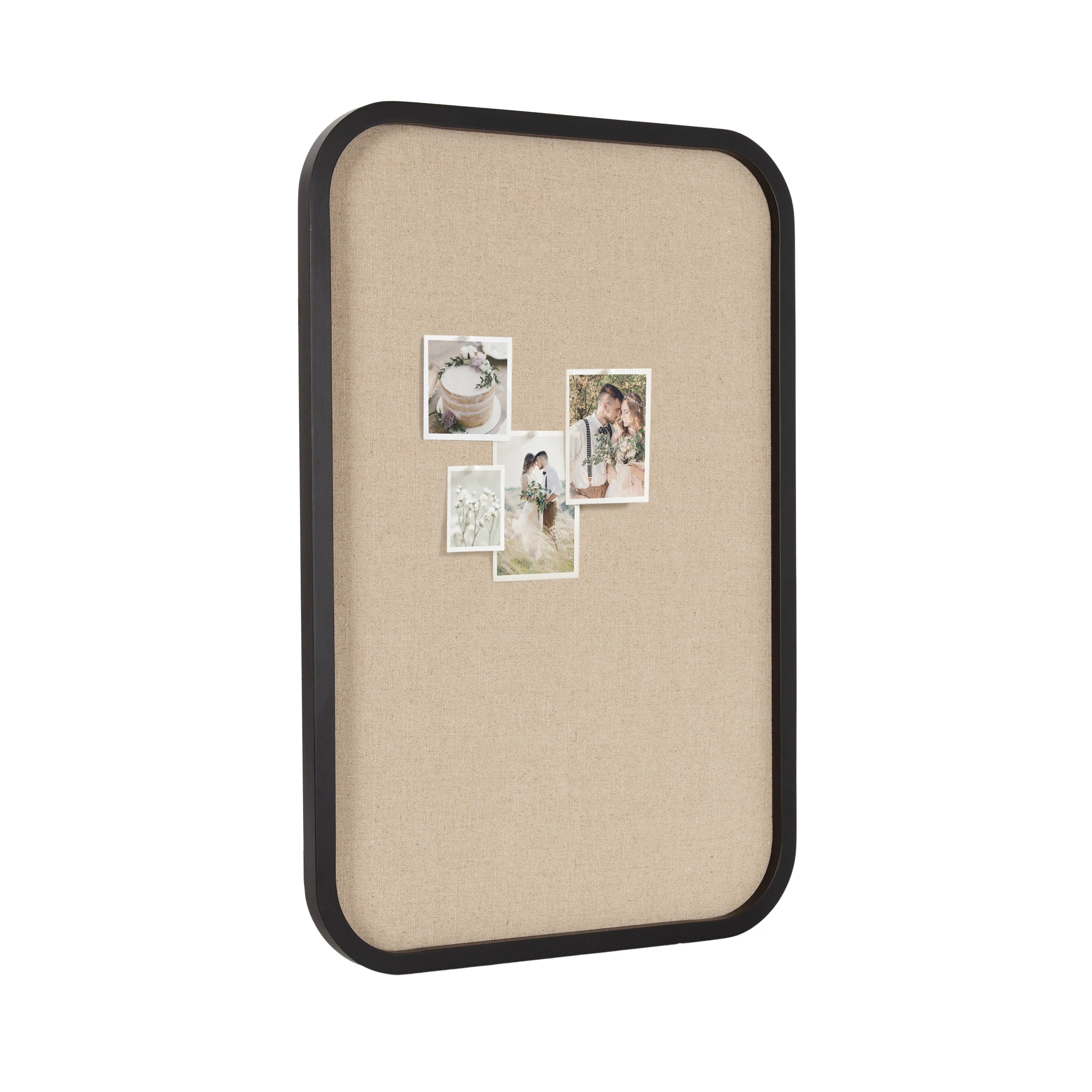 Kate and Laurel Hutton Wood Framed Fabric Pinboard
