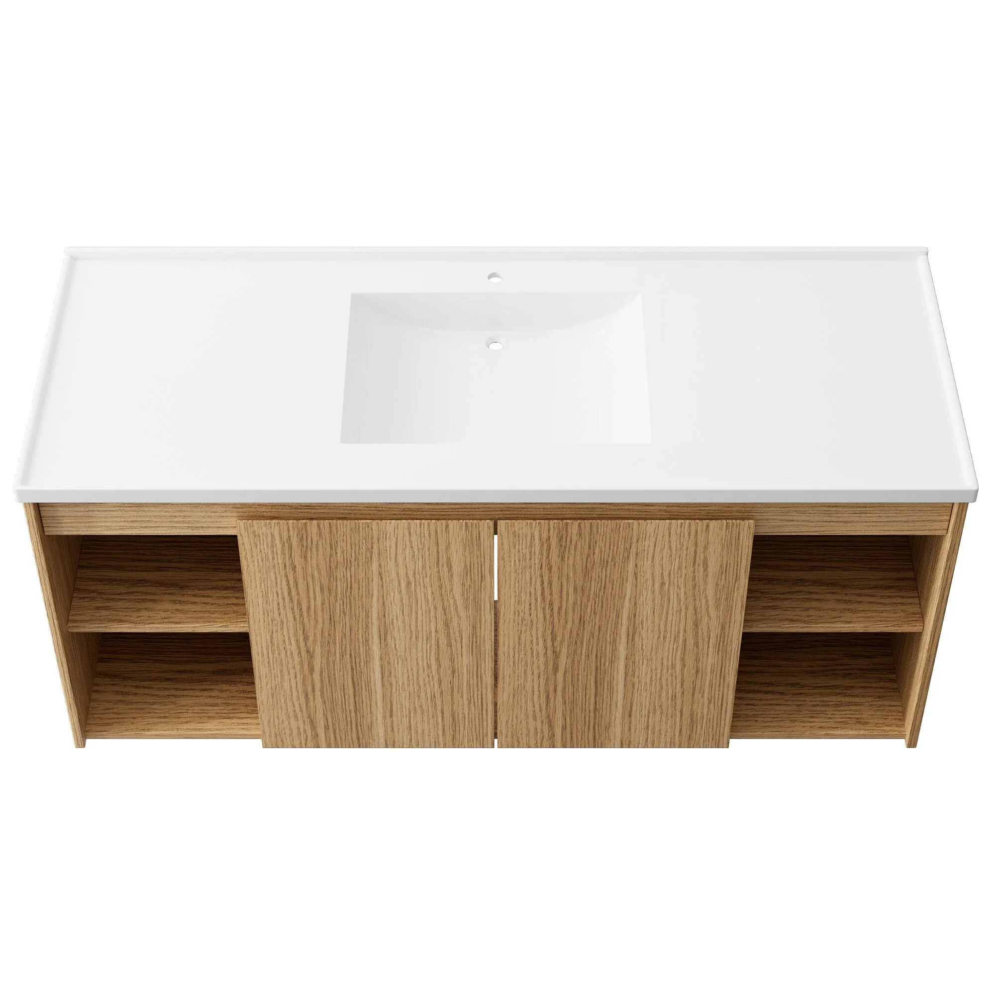 48-Inch Wall-Mounted Modern Bathroom Vanity with Single Sink – Sleek MDF Construction for Contemporary Spaces