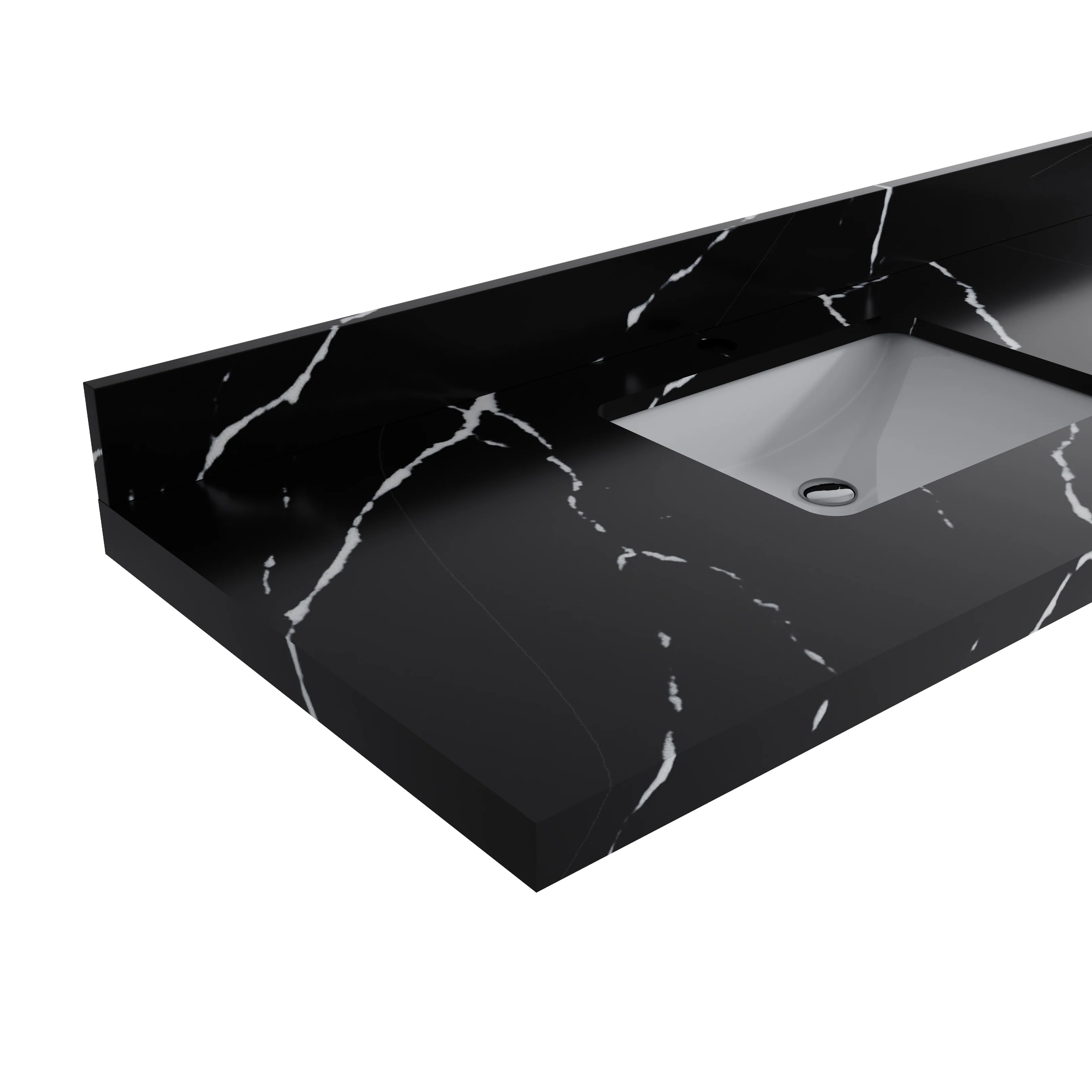 Willow Collection 30 in W x 22 in D x 36 in H Reeded Boston Single Bowl Sink Bathroom Vanity with Quartz or Marble Countertop